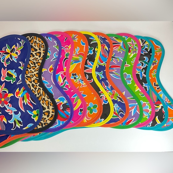 Handmade Mexican oilcloth pet dog cat food mat placemats - Picture 2 of 11